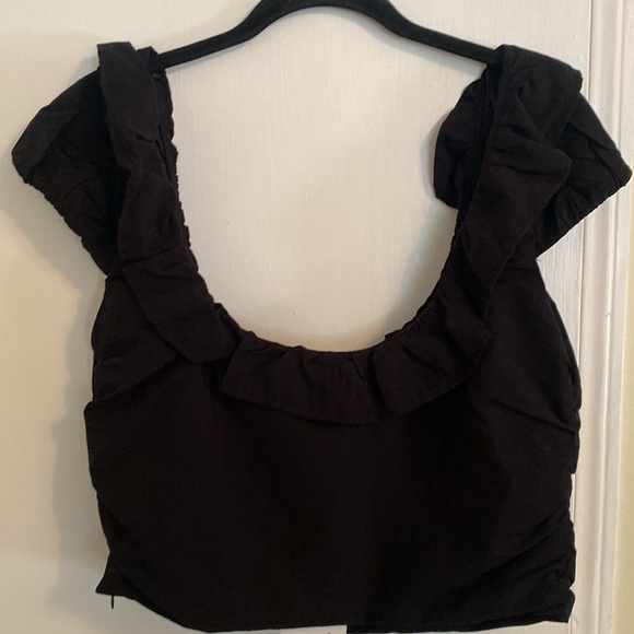 ZARA RUFFLED STRETCH TOP - Picture 10 of 14